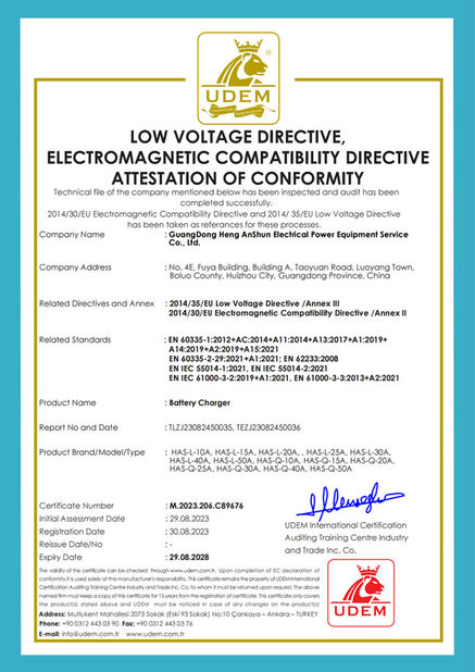 Китай GuangDong Heng AnShun Electrical Power Equipment Service Co., Ltd. Сертификаты